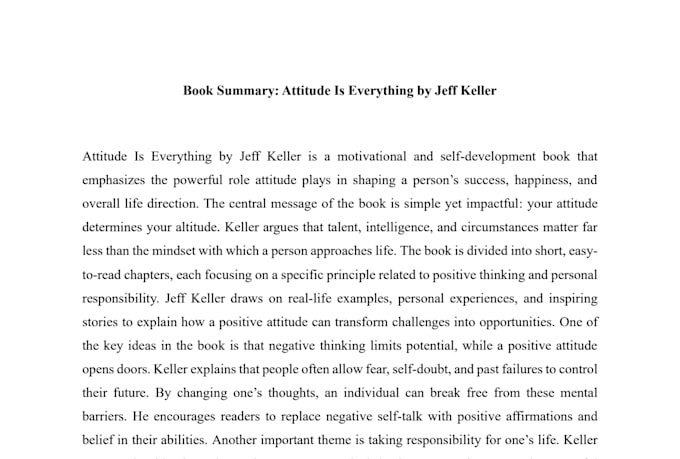 write a clear engaging and well structured book summary for you